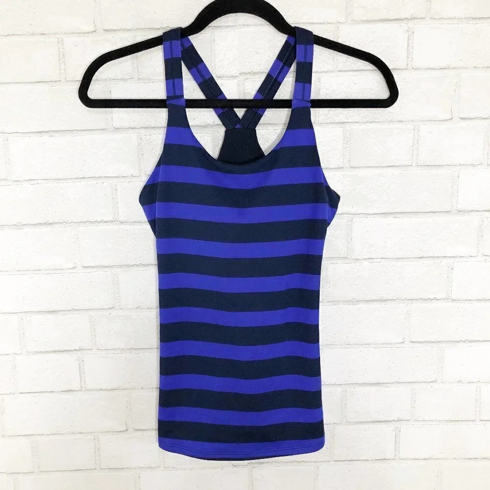 Athleta Navy & Bright Blue Athletic Workout Tank Top Size XS